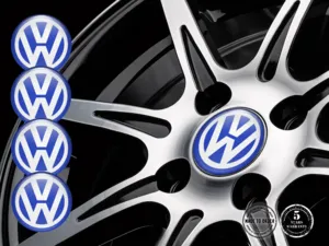 VW Rim Decals Logo Premium Silicone Labels
